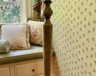 159. Handpainted Marbleized Blue Floor Lamp(66")