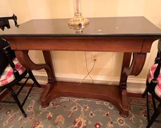 177. Stone Top Console Table (39" x 18" x 33")