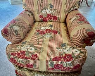 184. Pair of Swivel Club Chairs (34" x 40" x 36")