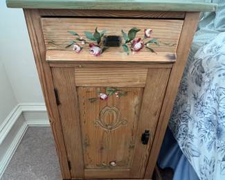 188. Pair of Hand Painted Nightstands (17" x 15" x 31")