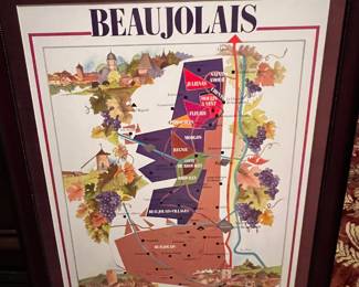210. Framed Poster of Beaujolais Region (24" x 32")