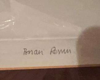 216. Signed Lithograph by Brain Perrin "Fragments" 33/75 (28" x 26")