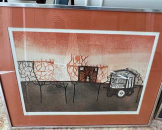 86. Signed Etching & Aquatint by Helena Marks, 3/100, (31" x 24")