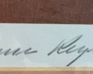 91. Signed Lithograph of Cowboys 153/950 (31" x 24") (frame as is)