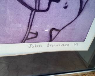 87. Signed Lithograph "Dreams II (Waiting)" by John Brunsdon '69 26/50 (32" x 27")