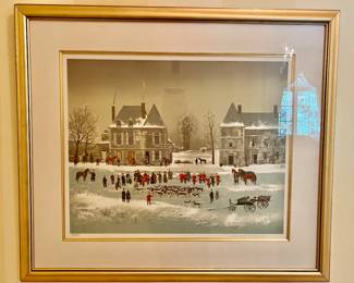 104. Set of 4 Signed Lithographs by Michel Delacroix - Four Seasons 39/150 (34" x 29")