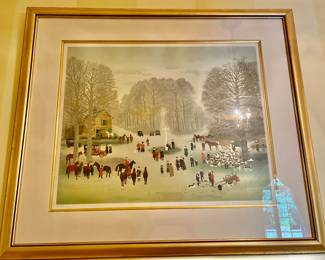 104. Set of 4 Signed Lithographs by Michel Delacroix - Four Seasons 39/150 (34" x 29")