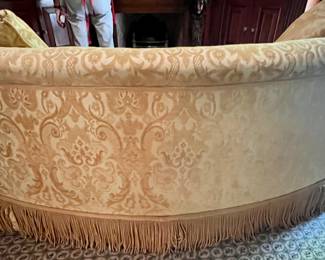 116. One Cushion Sofa w/ Bullion Fringe (78" x 40" x 32")