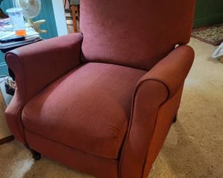 Red fabric recliner