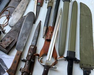 Some truly amazing bayonets  and real service war knives