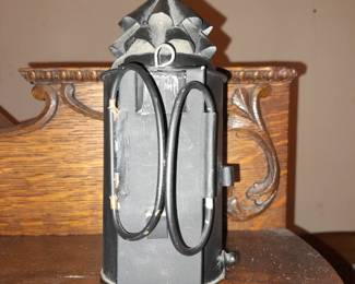 Antique Handheld Lantern W/ Glass Front