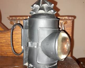 Antique Handheld Lantern W/ Glass Front