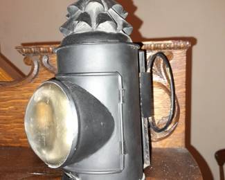 Antique Handheld Lantern W/ Glass Front