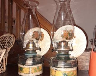 Matching Oil Lamps
