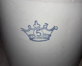 #5 Crown Crock Jar W/ Lid