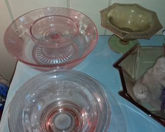 Pink Depression Bowls