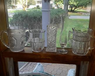 Assorted Crystal, Pressed Glass, Etc.