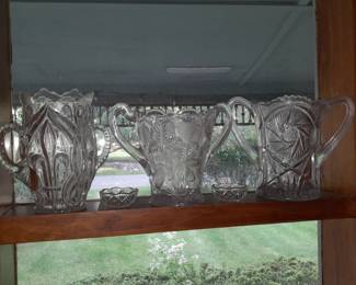 Assorted Crystal, Pressed Glass, Etc.