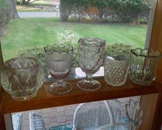 Assorted Crystal, Pressed Glass, Etc.
