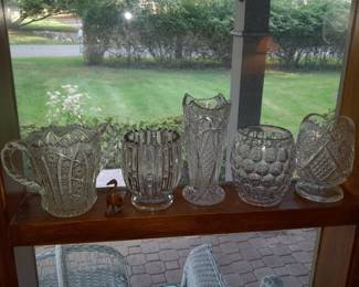 Assorted Crystal, Pressed Glass, Etc.