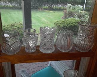 Assorted Crystal, Pressed Glass, Etc.