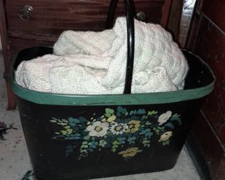 Floral Basket W/ Blanket
