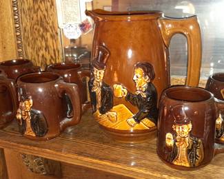 Pitcher & 6 Mug Bar Scene Set