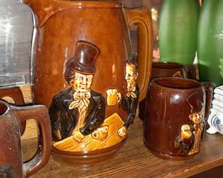 Pitcher & 6 Mug Bar Scene Set