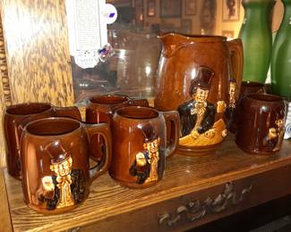 Pitcher & 6 Mug Bar Scene Set