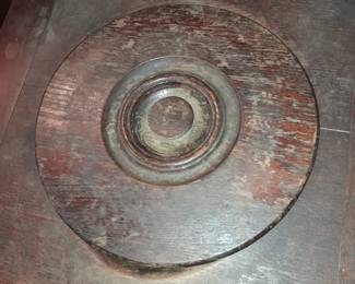 BEAUTIFUL Wooden Potty/Chamber Pot W/ Upholstered Seat & Wood Carving Details