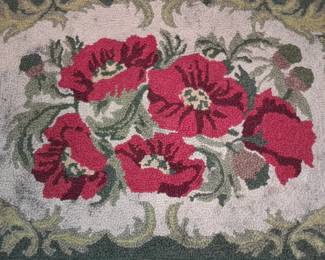 Floral Hooked Rug