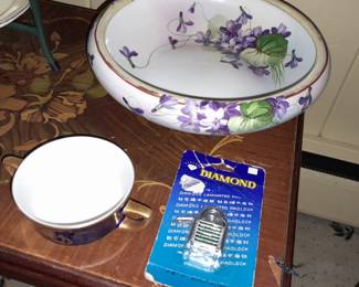 Purple Floral Oversized Bowl