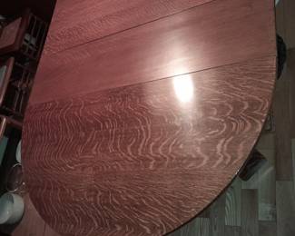 Antique Wooden Dining Room Table W/ Leaves