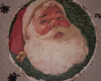 Vintage Christmas Santa/Food Donation Grocery Store Poster
