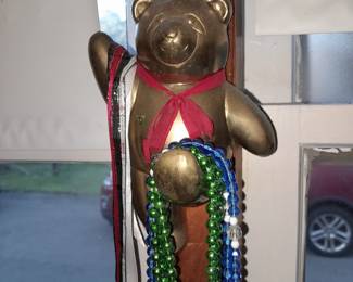 Brass Teddy Bear Wall Mounted Hook