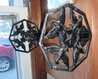 Cast Iron Rooster Paper Towel Holder