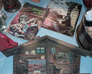Wood Carved House Wall Hanging & Ripley's Ghost Stories Comic Book