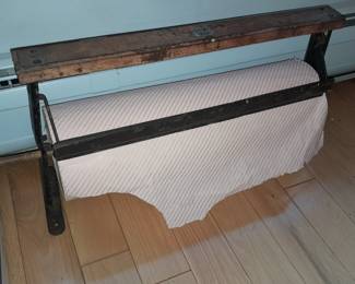 Antique The E.O. Bulman Co. Paper Roll On Cast Iron Holder