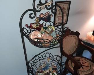 Floor Standing Cast Iron Multi Basket Rack/Holder