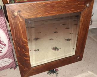 Antique Wood Framed Mirror