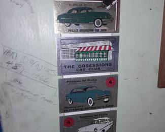 Vintage Car Show Dash Plaques