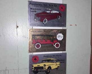 Vintage Car Show Dash Plaques