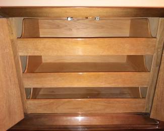 Mid-Century Modern Bedroom Set W/ Lowboy Dresser & Mirror, Highboy Dresser, 2 Nightstands, & Headboard