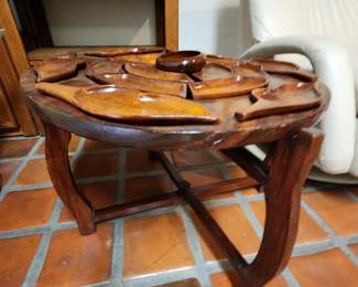 awesome monkey pod serving table trays