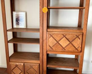 Nice 70s shelving unit with fold down desk