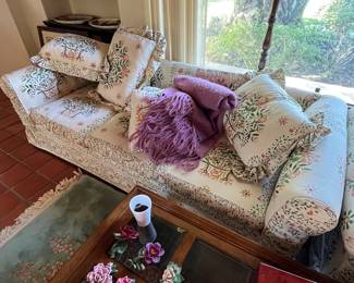 One sofa and one loveseat in this fabric