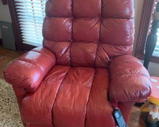 Leather lift chair recliner