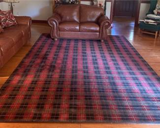 Plaid area rug