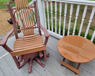 Outdoor resin swivel glider