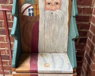 Painted Santa bench